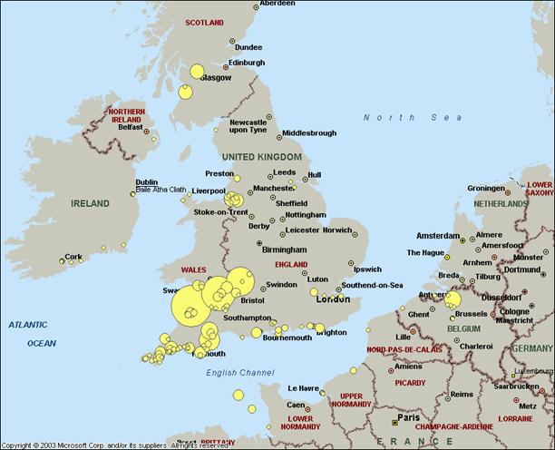 Map of ports volumes